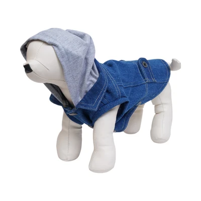 Gambar Pet Kingdom Ukuran M Baju Hewan Katun Denim