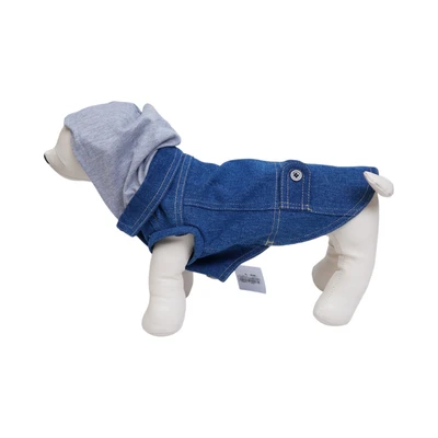 Gambar Pet Kingdom Ukuran M Baju Hewan Katun Denim