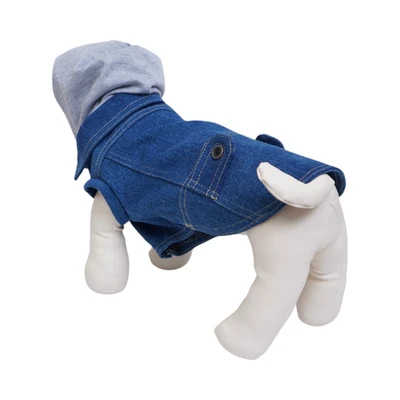 Gambar Pet Kingdom Ukuran M Baju Hewan Katun Denim