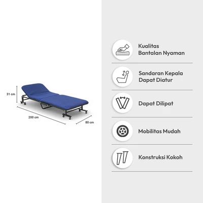 Gambar Informa Troy Kasur Tidur Lipat - Biru
