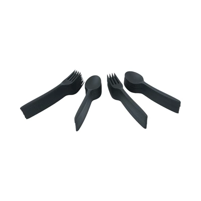 Gambar Kris Alat Makan Sekali Pakai Set 20 pcs - Hitam
