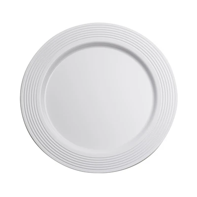 Gambar Kris Piring Sekali Pakai Round Plastik 22.8 cm Set 12 pcs - Putih