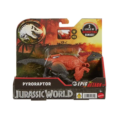 Gambar Jurassic World Epic Attack Figure Pyroraptor - Hitam/cokelat