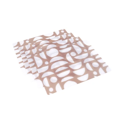 Gambar Forhom Tatakan Piring PP Halfmoon 29X40 cm Set 4 pcs - Krem Beige