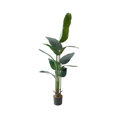 Gambar Forhom Tanaman Artifisial Travellers Banana Tree Dengan Pot 45x45x160 cm - Hijau