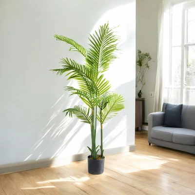 Gambar Arthome Tanaman Artifisial Palm Tree Dengan Pot 60x40x160 cm - Hijau