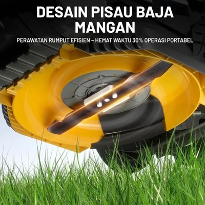 Gambar Krisbow 20 Inci Mesin Pemotong Rumput Nrlm20Sz - Kuning/Hitam
