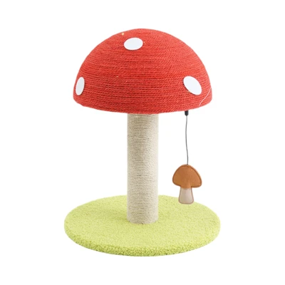 Gambar Paws N Tail 47 cm Pohon Bermain Kucing Small Scratcher Mushroom