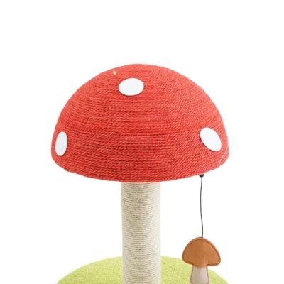 Gambar Paws N Tail 47 cm Pohon Bermain Kucing Small Scratcher Mushroom