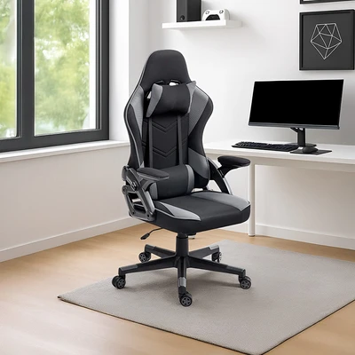 Gambar Informa Trevor Kursi Gaming - Abu-Abu/Hitam