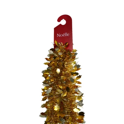 Gambar Noelle Tinsel Garland Dekorasi Natal Christmas Leaf - Gold