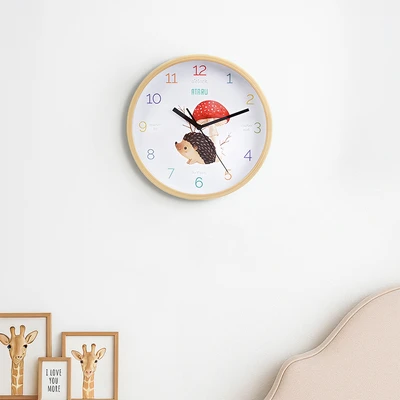 Gambar Ataru Jam Dinding Anak Hedgehog 25 cm