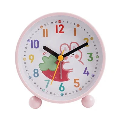 Gambar Ataru Jam Meja Anak Bunny 9.4 cm - Pink