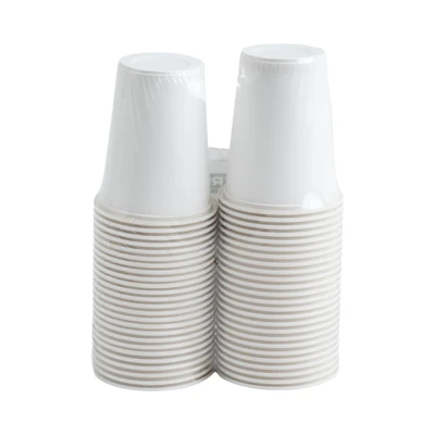Gambar Kris Gelas Sekali Pakai Cornstarch 236 ml Set 50 pcs - Putih