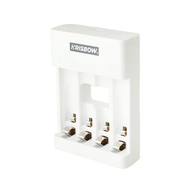 Gambar Krisbow Charger Baterai 4 Slot AA/AAA Fast Charging