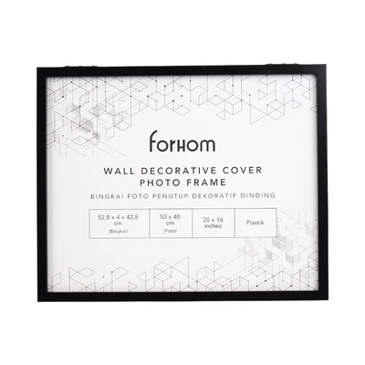Gambar Forhom Bingkai Foto Dinding Plastik 50x40 cm - Hitam