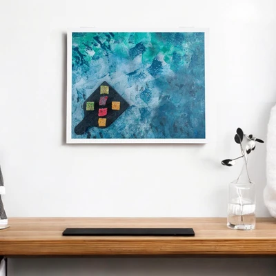 Gambar Forhom Bingkai Foto Dinding Plastik 50x40 cm - Putih