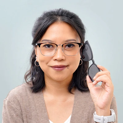 Gambar Parim Eyewear Kacamata Magnet Rectangular Half Frame Tortoise