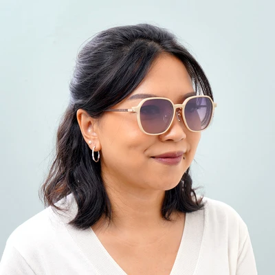 Gambar Parim Eyewear Kacamata Magnet Hexagonal - Rose Gold