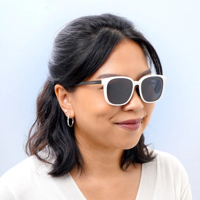Gambar Parim Eyewear Kacamata Magnet Square Metal - Putih / Hitam