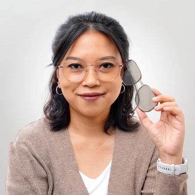 Gambar Parim Eyewear Kacamata Optical Magnetic Square - Rose Gold