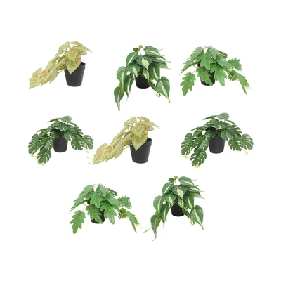Gambar Forhom Tanaman Artifisial Mta Leaves Dengan Pot 22.9x17.8x16.5 cm Random