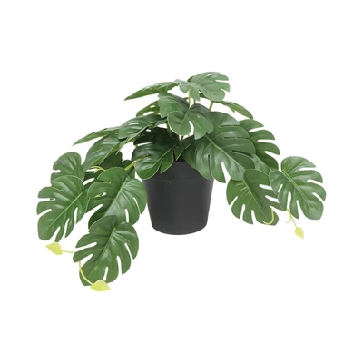 Gambar Forhom Tanaman Artifisial Mta Leaves Dengan Pot 22.9x17.8x16.5 cm Random