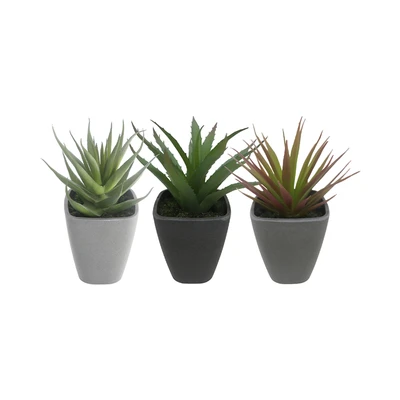 Gambar Forhom Tanaman Artifisial Agave Dengan Pot 11x11x16.5 cm Random
