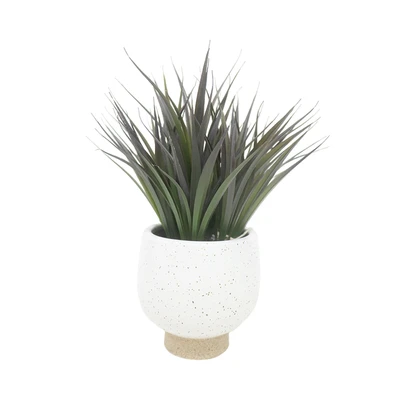 Gambar Forhom Tanaman Artifisial Aquatic Grass Dengan Pot Keramik - Putih
