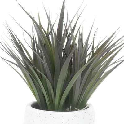 Gambar Forhom Tanaman Artifisial Aquatic Grass Dengan Pot Keramik - Putih