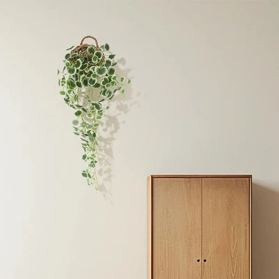 Gambar Forhom Tanaman Artifisial Sonerila Dengan Pot Keranjang Gantung 24.8x17.8x66 cm - Hijau