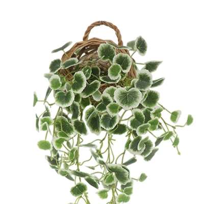 Gambar Forhom Tanaman Artifisial Sonerila Dengan Pot Keranjang Gantung 24.8x17.8x66 cm - Hijau