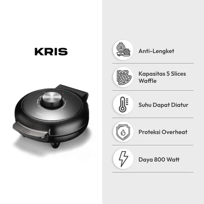Gambar Kris Waffle Maker 5 Slice - Hitam