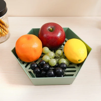 Gambar Culinart Wadah Saji Buah Dengan Strainer Plastik Hexagon Random