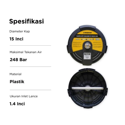 Gambar Krisbow Surface Cleaner 15 Inch G15 - Hitam