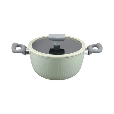 Gambar Culinart Linea Panci Casserole Dengan Tutup Non-Stick Coating 24 cm - Hijau