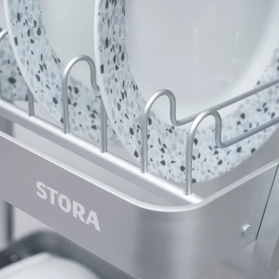 Jual Stora Weber Rak Piring 2 Tingkat - Abu-Abu Terbaru | Ruparupa