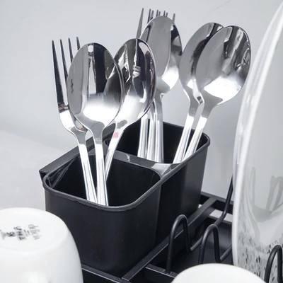 Jual Stora Lugos Rak Piring Aluminium Hitam Terbaru | Ruparupa