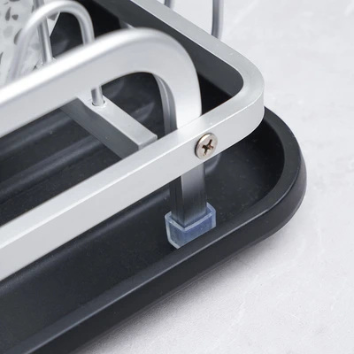 Gambar Stora Glida Rak Piring 2 Tingkat - Hitam/Silver