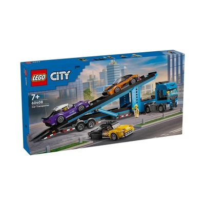 Gambar LEGO City Car Transporter Truck Dengan Sports Cars 60408