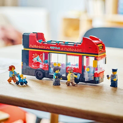 Gambar LEGO City Double Decker Sightseeing Bus 60407 - Merah