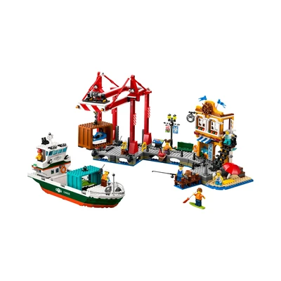 Gambar LEGO City Seaside Harbor With Cargo Ship Set 1226 Pcs 60422 - Mix