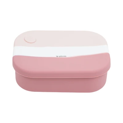 Gambar Picas Yoona Kotak Makan Silikon 4 Sekat Dengan Airhole Tiedye 700 ml - Pink