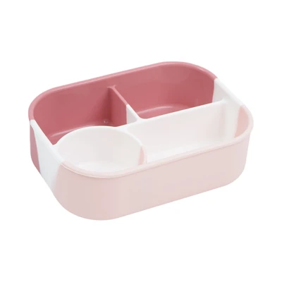 Gambar Picas Yoona Kotak Makan Silikon 4 Sekat Dengan Airhole Tiedye 700 ml - Pink