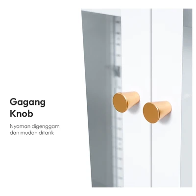 Gambar Informa Jeno Lemari 1 Pintu Kaca - Putih