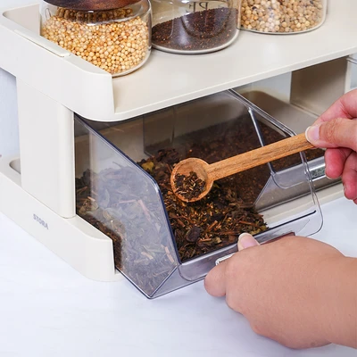 Gambar Stora Rak Dapur 2 Tingkat - Putih Toffee