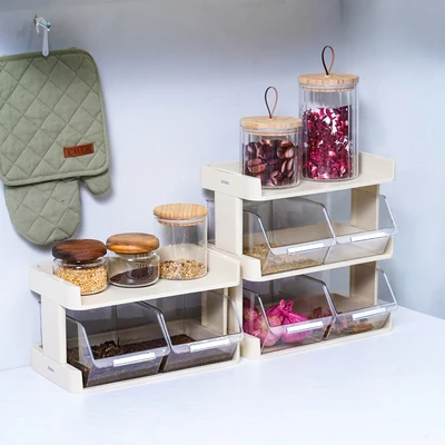 Gambar Stora Rak Dapur 3 Tingkat Toffee - Putih