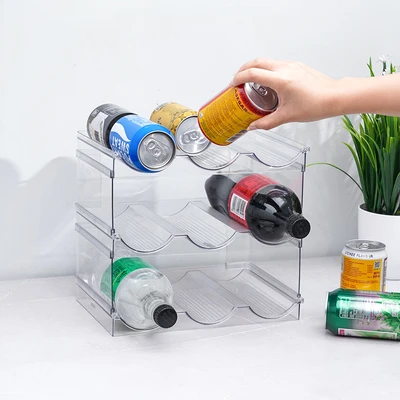 Gambar Stora Rak Botol 3 Tingkat 3 Grid Transparan