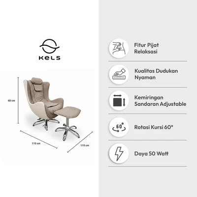 Gambar Kels Kursi Pijat Lounge - Cokelat