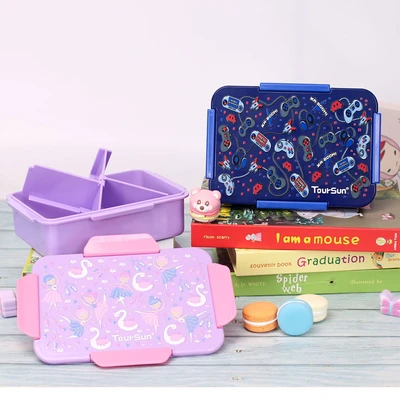 Gambar Tusslr Toursun Kotak Makan Plastik Flamingo - Pink